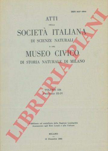 NANGERONI Giuseppe - - Elenco - catalogo dei laghi alpini del bacino Adda - Lariano.