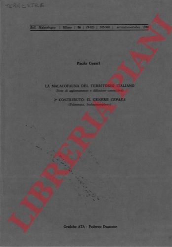 CESARI Paolo - - La malacofauna del territorio italiano. 2 contributo: il genere Cepaea (Pulmonata, Stylommatophora).