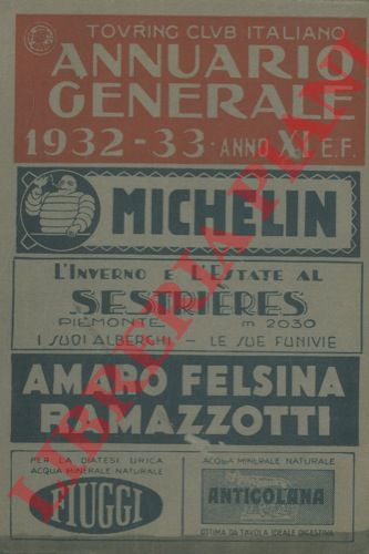 TCI - - Annuario generale 1932/33.