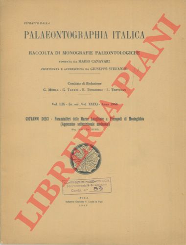 - - Estratto dalla Paleontographia italica. Raccolta di monografie paleontologiche.