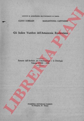 CAPITANIO Mariantonia - CORRAIN Cleto - - Ricerche antropologiche presso i Dida della Costa d'Avorio.