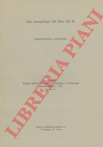 CAPITANIO Mariantonia -  - Dati emotipologici dal Delta del Po.