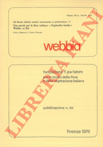 DEBOLINI Paola - RICCERI Carlo - - Una novit per la flora italiana : 'Euphorbia lucida' .
