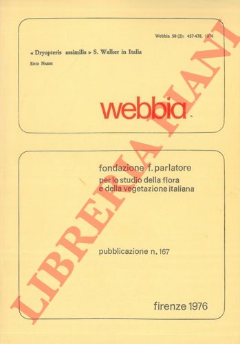 NARDI Enio - - 'Dryopteris assimilis' S. Walker in Italia.