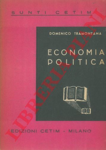 TRAMONTANA Domenico - - Economia politica.
