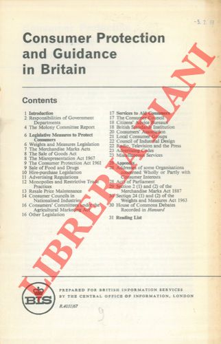 (British Information Services) - - Consumer Protection and Guidance in Britain.