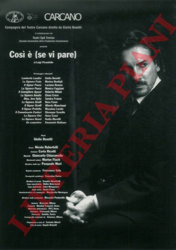 PIRANDELLO Luigi - - Cos