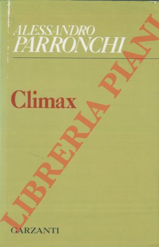 PARRONCHI Alessandro - - Climax. 1977 -1989.