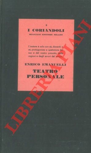 EMANUELLI Enrico - - Teatro personale.