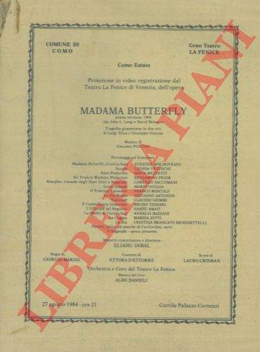 PUCCINI Giacomo - - Madama Butterfly.