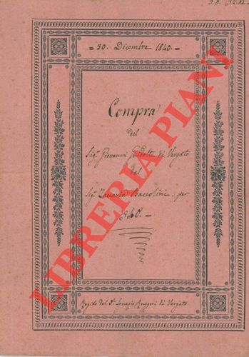 Giovanni Guidotti, Zaccaria Baccolini - - Striscia di terreno in Vergato detta 