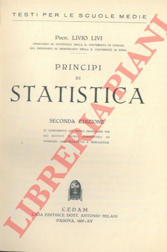 LIVI Livio - - Principi di statistica.