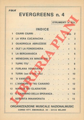 - - Folk evergreen. Strumenti in SI b.