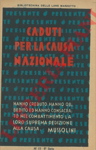 Bibliotechina delle Lane Marzotto - - Caduti per la causa nazionale. 