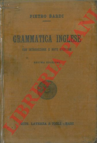 BARDI Pietro - - Grammatica inglese.