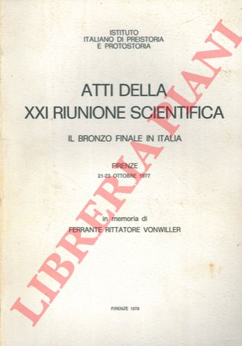 DE JULIIS Ettore M. - - Il Bronzo finale nella Puglia settentrionale.