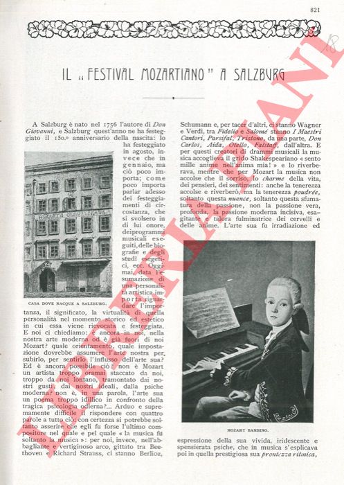 - - Il 'Festival Mozartiano' a Salzburg.