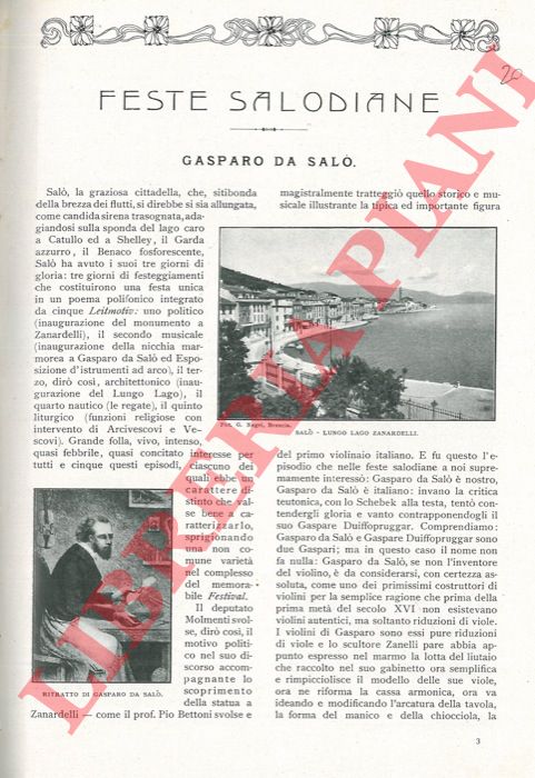 - - Feste salodiane. Gasparo da Sal.