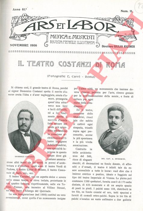 - - Il Teatro Costanzi di Roma.