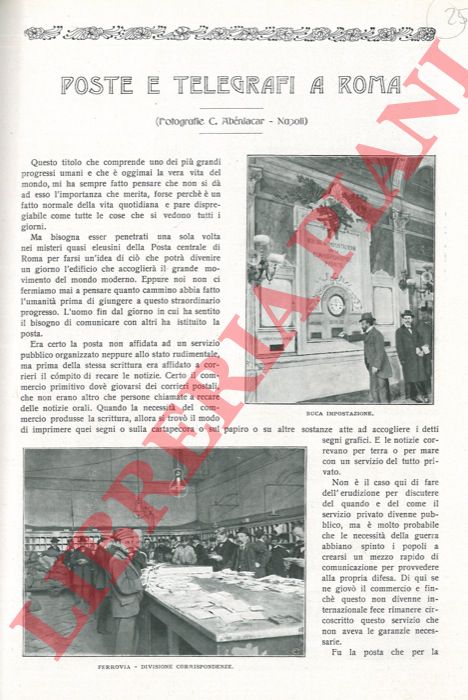 CONFORTI Luigi - - Poste e telegrafi a Roma.