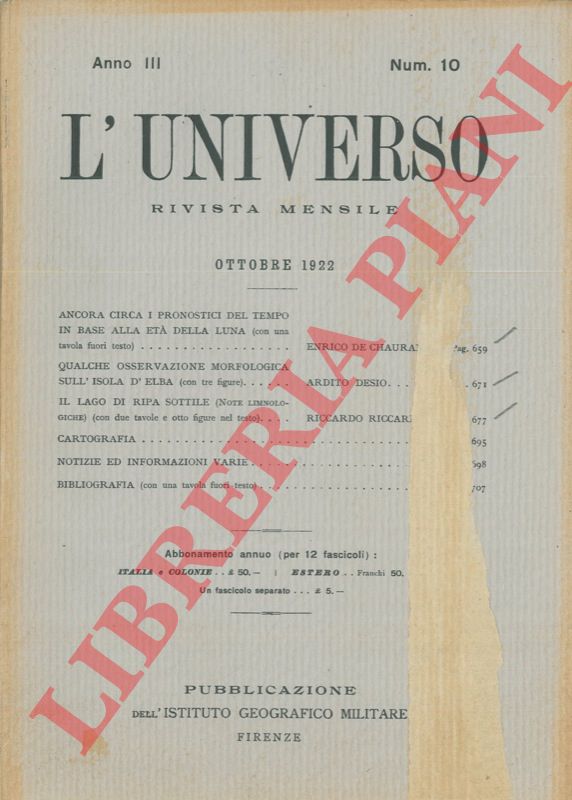 DE CHAURAND Enrico - - Ancora circa i pronostici del tempo in base alla et della luna.