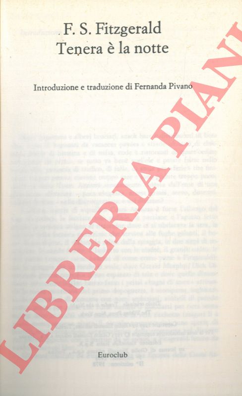 SCOTT FITZGERALD Francis - - Tenera  la notte.