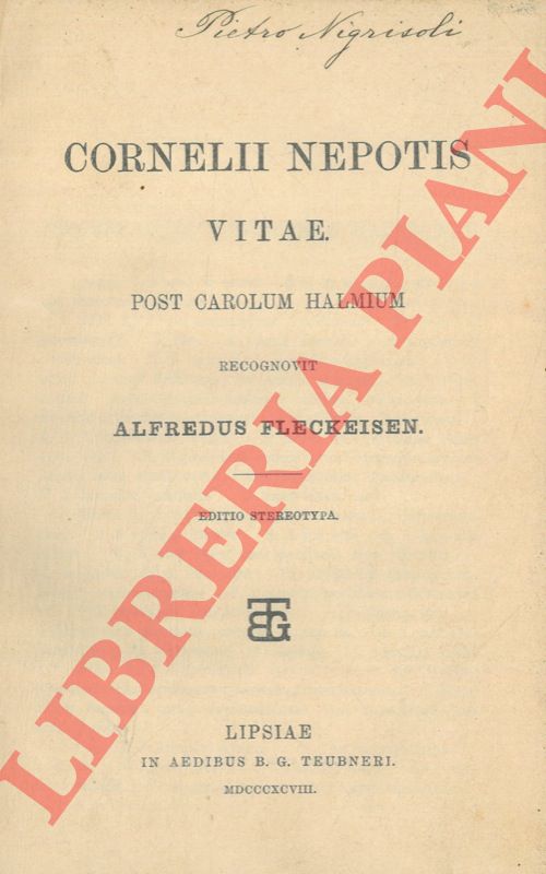 CORNELIO NEPOTE - - Vitae post Carolum Hulmium.