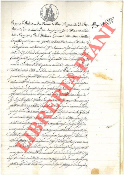 Negri - Campagnoli - Celeste - Compra Vendita di un podere detto Portone posto in Frazione Croce Coperta, Comune di Imola