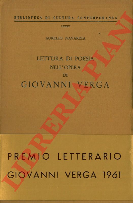 NAVARRIA Aurelio - - Lettura di poesia nell'opera di Verga.