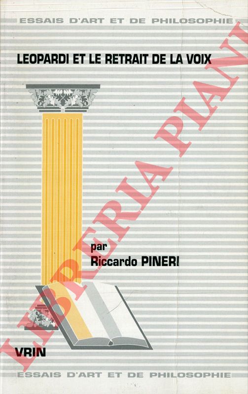 PINERI Riccardo - - Leopardi et le retrait de la voix.