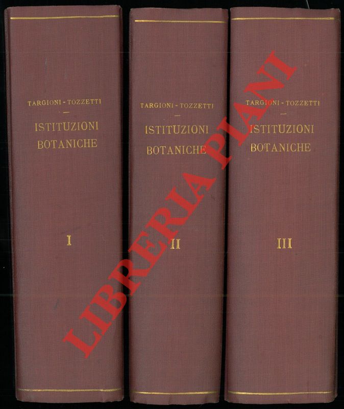 TARGIONI TOZZETTI Ottaviano - - Istituzioni botaniche. Terza edizione con molte aggiunte e figure in rame.