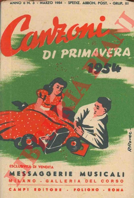 - - Canzoni di primavera 1954, Raccolta di tutte le canzoni di successo.