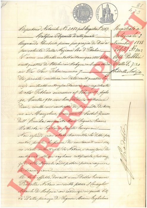Gargnani - - Permuta di terreni posti in Manzolino, Comune di Castel Franco dell'Emilia