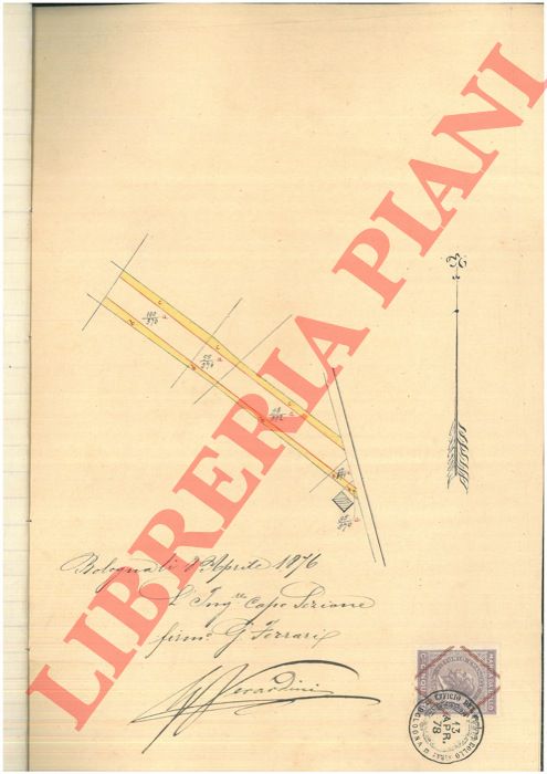 Societ delle ferrovie dell'Alta Italia /  Santoli - - Retrocessione di terreni posti nel territorio di Manzolino, Comune di Castel Franco dell'Emilia
