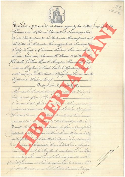 Comune di San Giovanni in Persiceto / Consorzio locale dei partecipanti / Prebenda Parrocchiale di Lorenzatico e Zenerigol / Lodini / Savorini / Scaramelli / Ravanelli / Cocchi - - Vendite e permute per la sistemazione della strada denominata Trassinara-Biancolina di San Giovanni in Persiceto