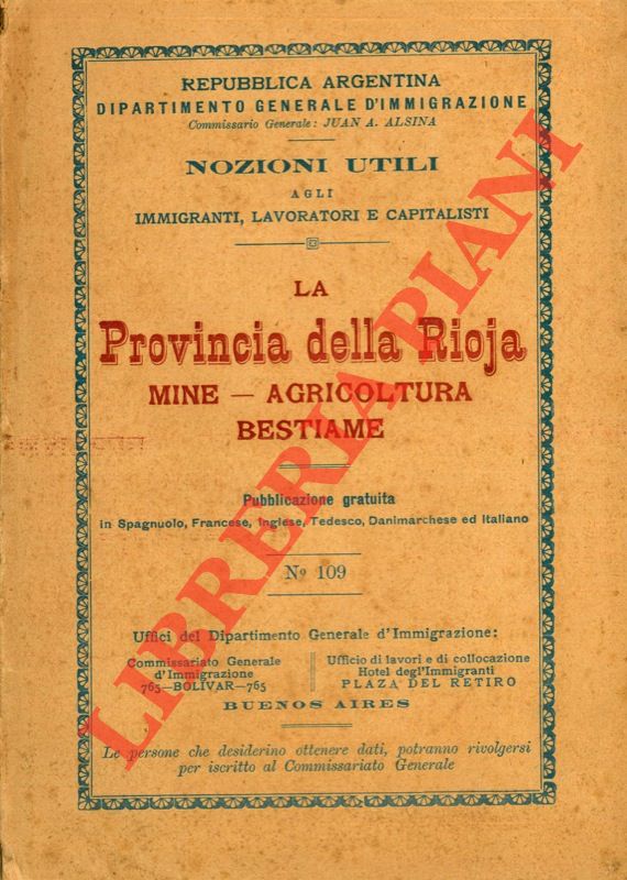 - - La provincia della Rioja. Mine - Agricoltura - Bestiame.
