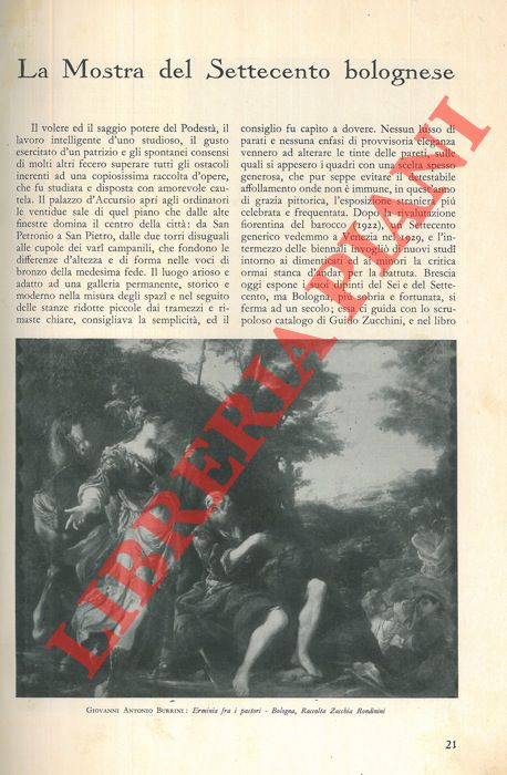FORATTI Aldo - - La Mostra del Settecento Bolognese.