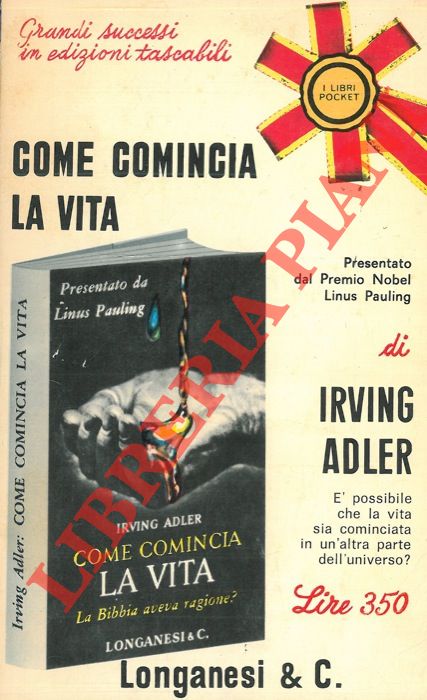 ADLER Irving - - Come comincia la vita.