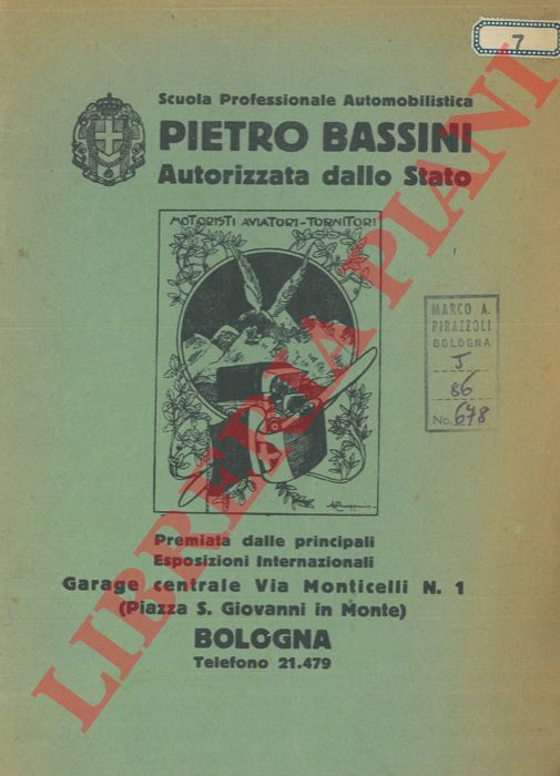 Pietro Bassini. Bologna - - Lezioni di guida automobilistica.