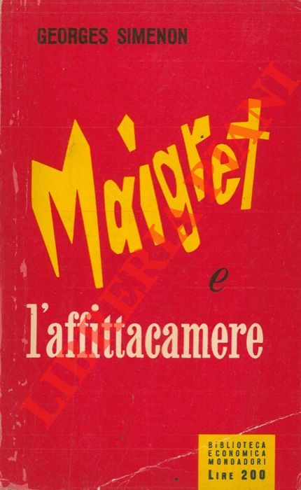 SIMENON Georges - - Maigret e l'affittacamere.