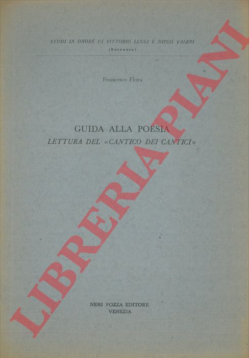 FLORA Francesco - - Guida alla poesia. Lettura del 