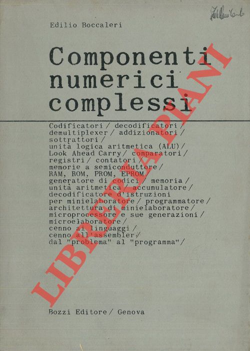 BOCCALERI Edilio - - Componenti numerici complessi.