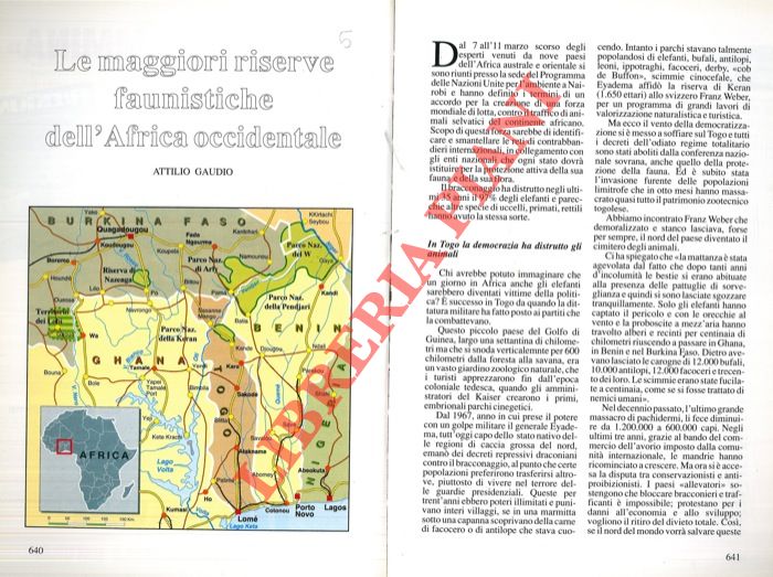 GAUDIO Attilio - - Le maggiori riserve faunistiche dell'Africa occidentale.