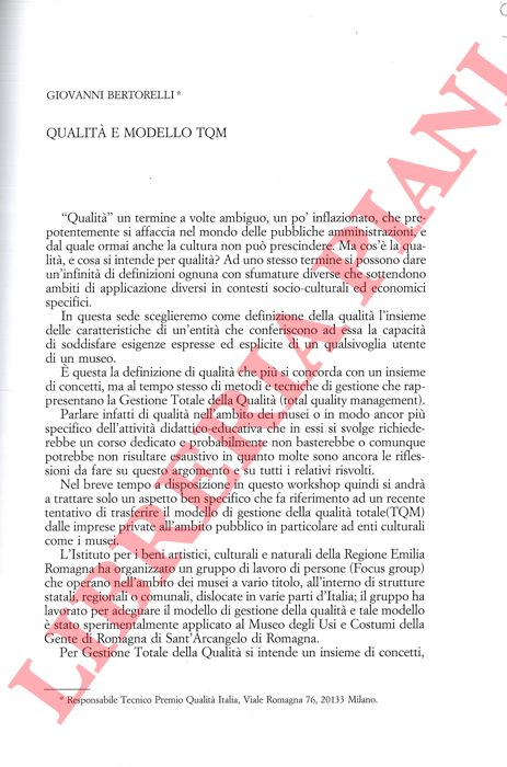 BERTORELLI Giovanni - - Qualit e modello TQM.