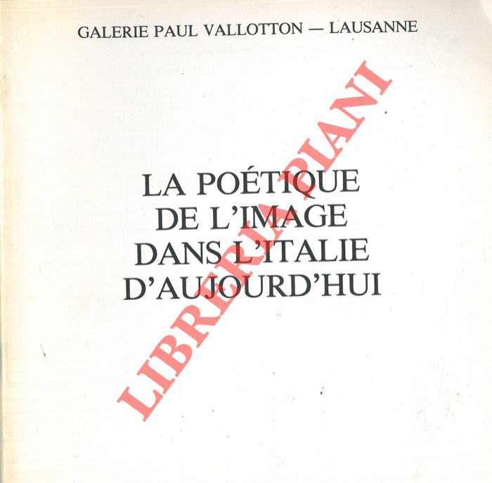 SOLMI Franco - - La potique de l'image dans l'Italie d'aujourd'hui.
