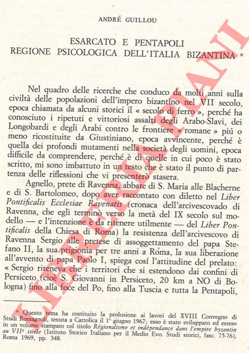 PERLORENTZOU Maria - - La corografia dell'Esarcato nel De bello Gothico di Procopio.