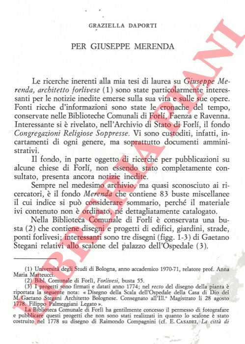 DAPORTI Graziella - - Per Giuseppe Merenda.