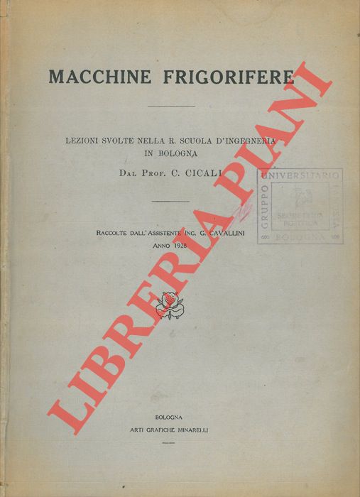 CICALI C. - - Macchine frigorifere.