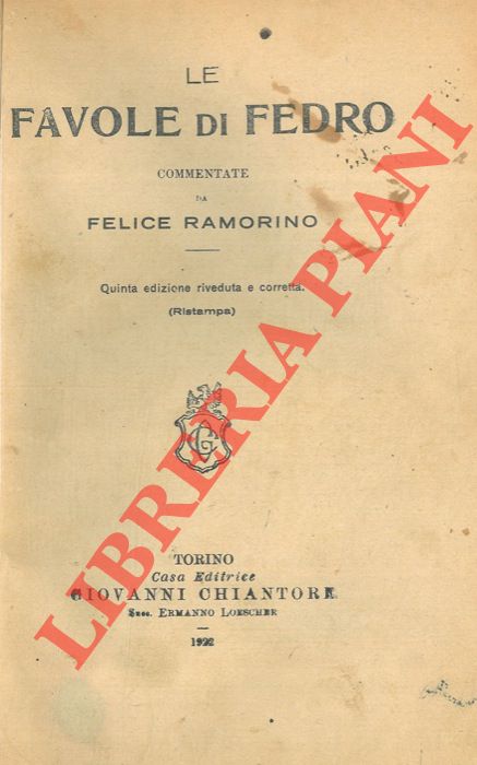 FEDRO - - Le favole di Fedro.