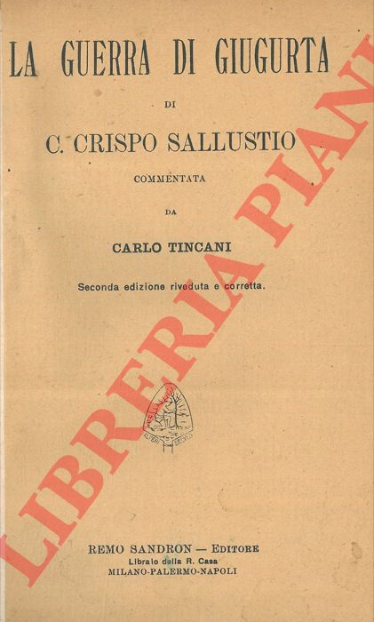 SALLUSTIO CRISPO - - La guerra di Giugurta.